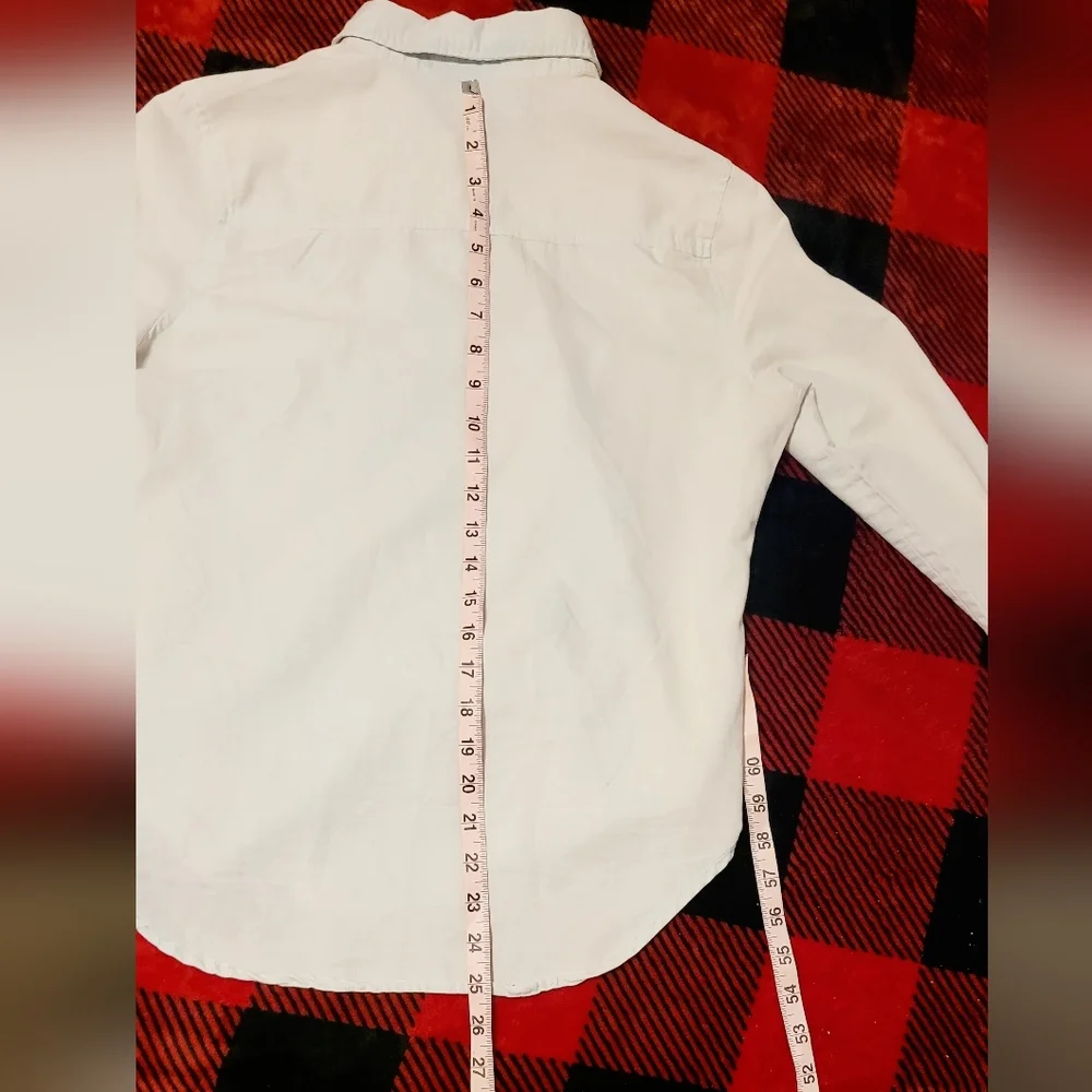 Polly & Esther Light Cream Button-Down Shirt - Picture 7 of 7